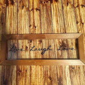 Wall decore, saying printed on glass. ( breakable)